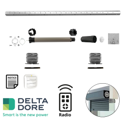 Axe complet Radio 10Nm Delta Dore pour volet réno 1400 mm + fonction avancé TYXAL+