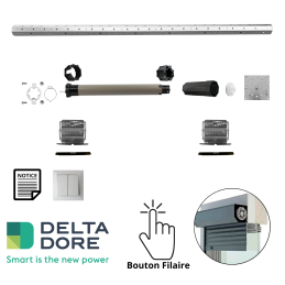 Axe complet Filaire 10Nm Delta Dore pour volet rénovation 1400 mm