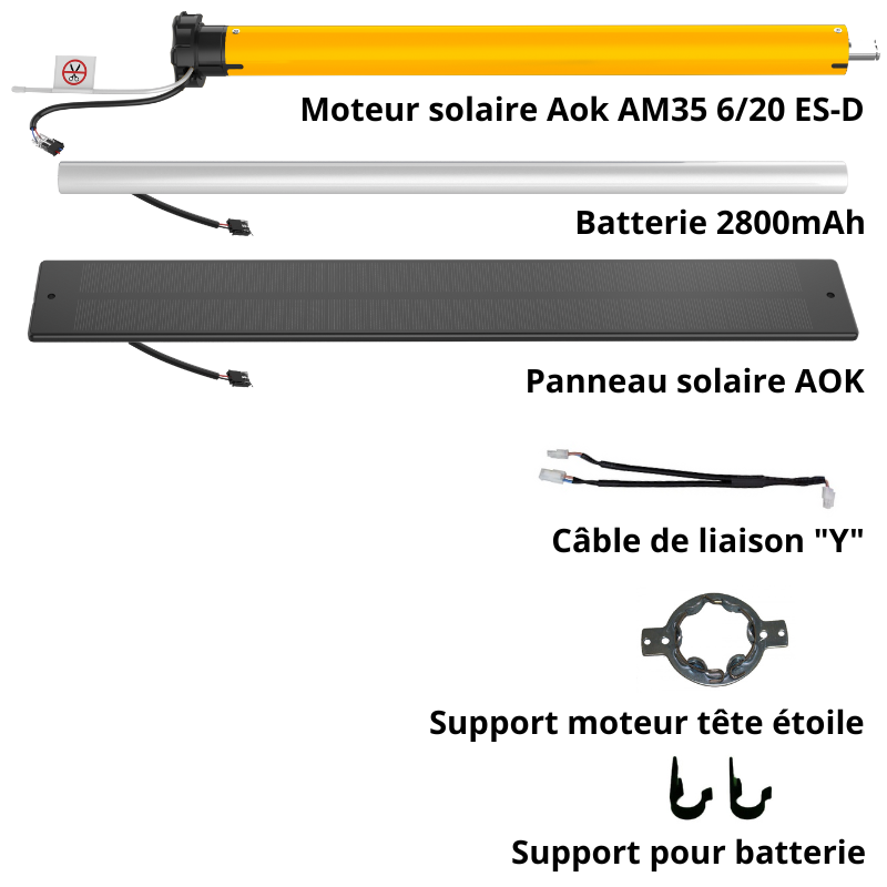 Moteur De Volet Roulant Aok Am35 6 20 Solaire