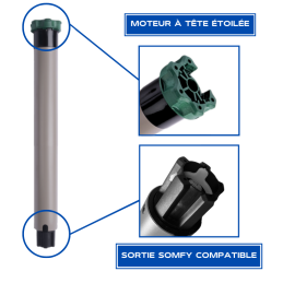 Moteur solaire Delta Dore TYMOOV 10 Solar tête étoile