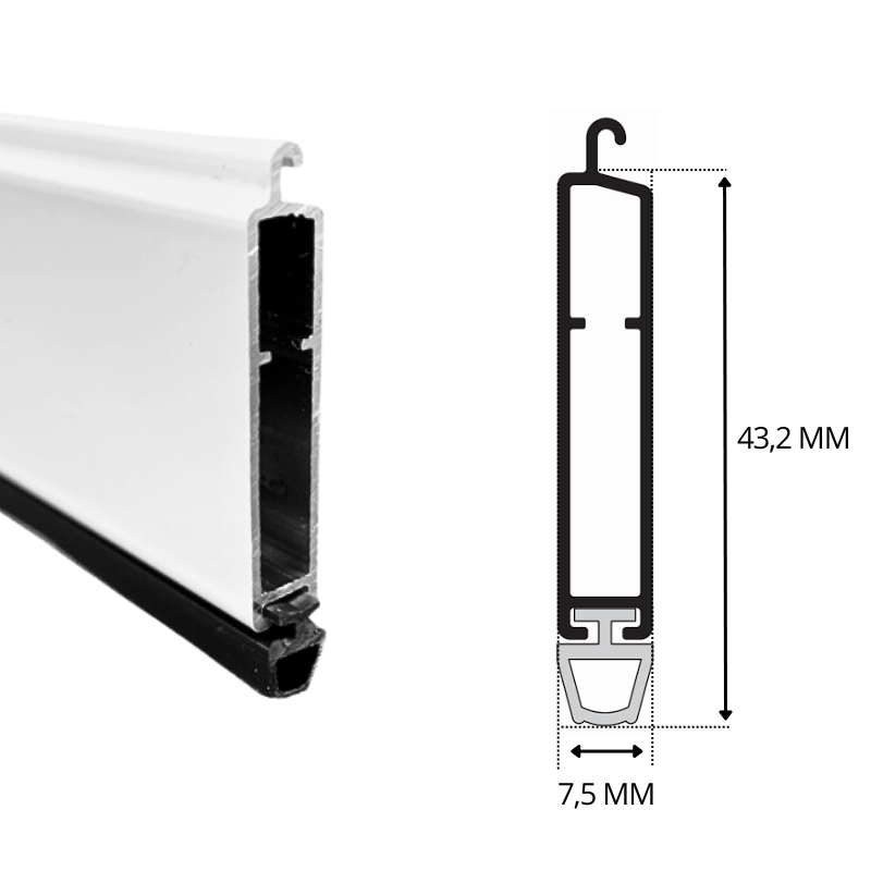 Lame finale pour tablier PVC 40 et ADP 37/42mm