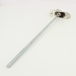 Sortie caisson 90° - Entrée femelle Ø12 - Sortie 6P7 - L 350mm - Platine alu chromé