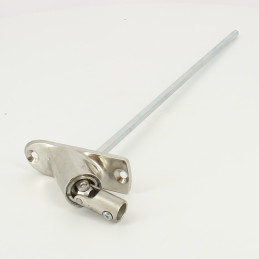 Sortie caisson 90° - Entrée femelle Ø12 - Sortie 6P7 - L 350mm - Platine alu chromé