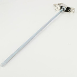 Sortie caisson 90° - Entrée pivot Ø9,9 - Sortie 6P7  - L 380mm - Platine alu chromé