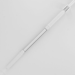 Manivelle Ø12 mm en acier laqué blanc avec bloqueur - L 1500 mm