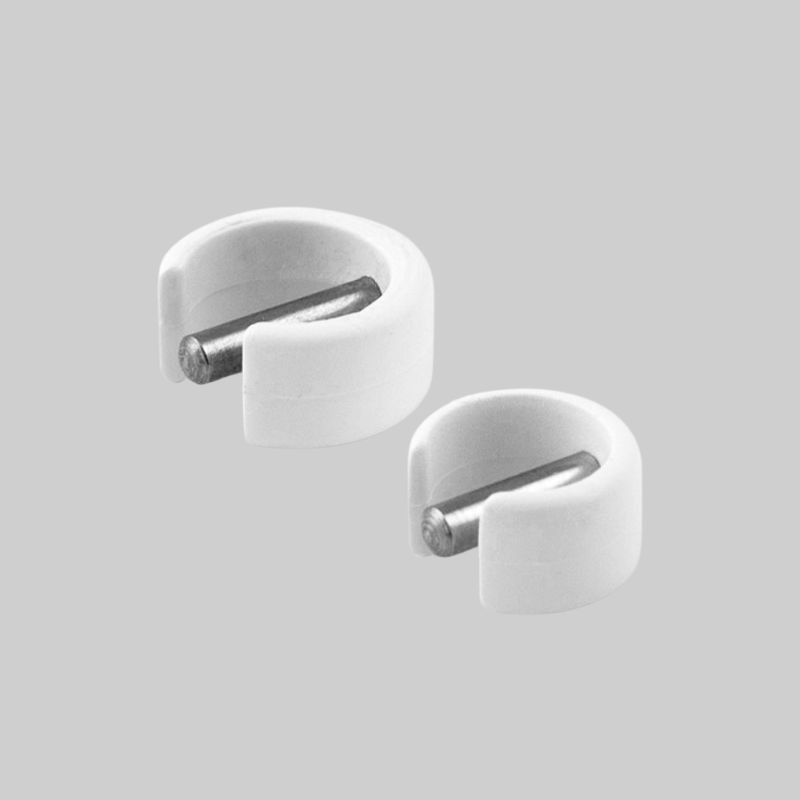Anneau clipsable pour manivelle de diamètre 13 avec picot d'axe 9,9, coloris blanc Anneau clipsable pour manivelle de diamètre 13 avec picot d'axe 9,9, coloris blanc