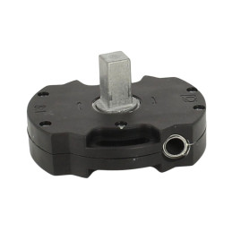 Treuil en plastique noir pour volet roulant – Entrée 6P7 – Sortie Octo 15 + Insert carré 13 mm mâle - Réduction 1/8