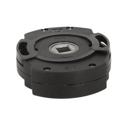 Treuil en plastique noir pour volet roulant – Entrée carré 8 mm – Sortie carré 10 mm femelle – Réduction 1/8