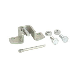 Coussinet à broche avec goupille fendue et 2 vis