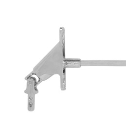 Sortie caisson 90° - Entrée pivot Ø9,9 - Sortie 6P7  - L 380mm - Platine alu chromé