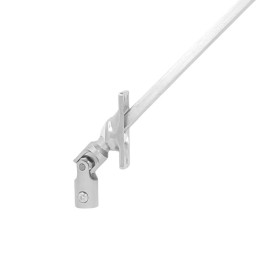 Sortie de caisson 45° entée femelle Ø12 sortie C8 L350mm platine alu chromé