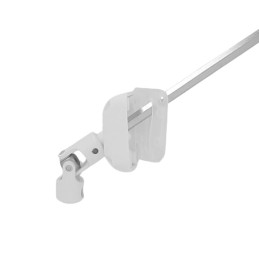 Sortie de caisson 45° – Entrée femelle Ø12 mm – Sortie 6P7 – Longueur 315 mm – Platine en plastique blanc