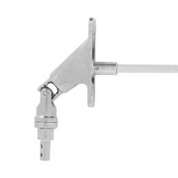 Sortie caisson magnétique 90° - Entrée pivot Ø9,9 - Sortie 6P7 - L 320 mm - Platine alu chromé 85 X 22 mm