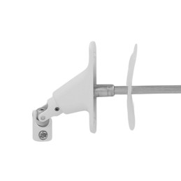 Sortie caisson 90° - Entrée femelle Ø12 - Sortie 6P7  - L 355mm - Platine alu blanc
