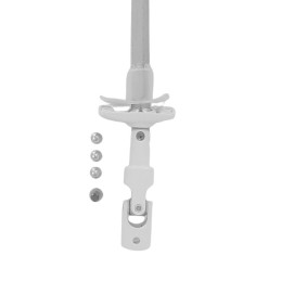 Sortie de caisson PVC mini bloc déporté sous coffre entrée diamètre 12 mm sortie carré de 8 mm - L 160 mm